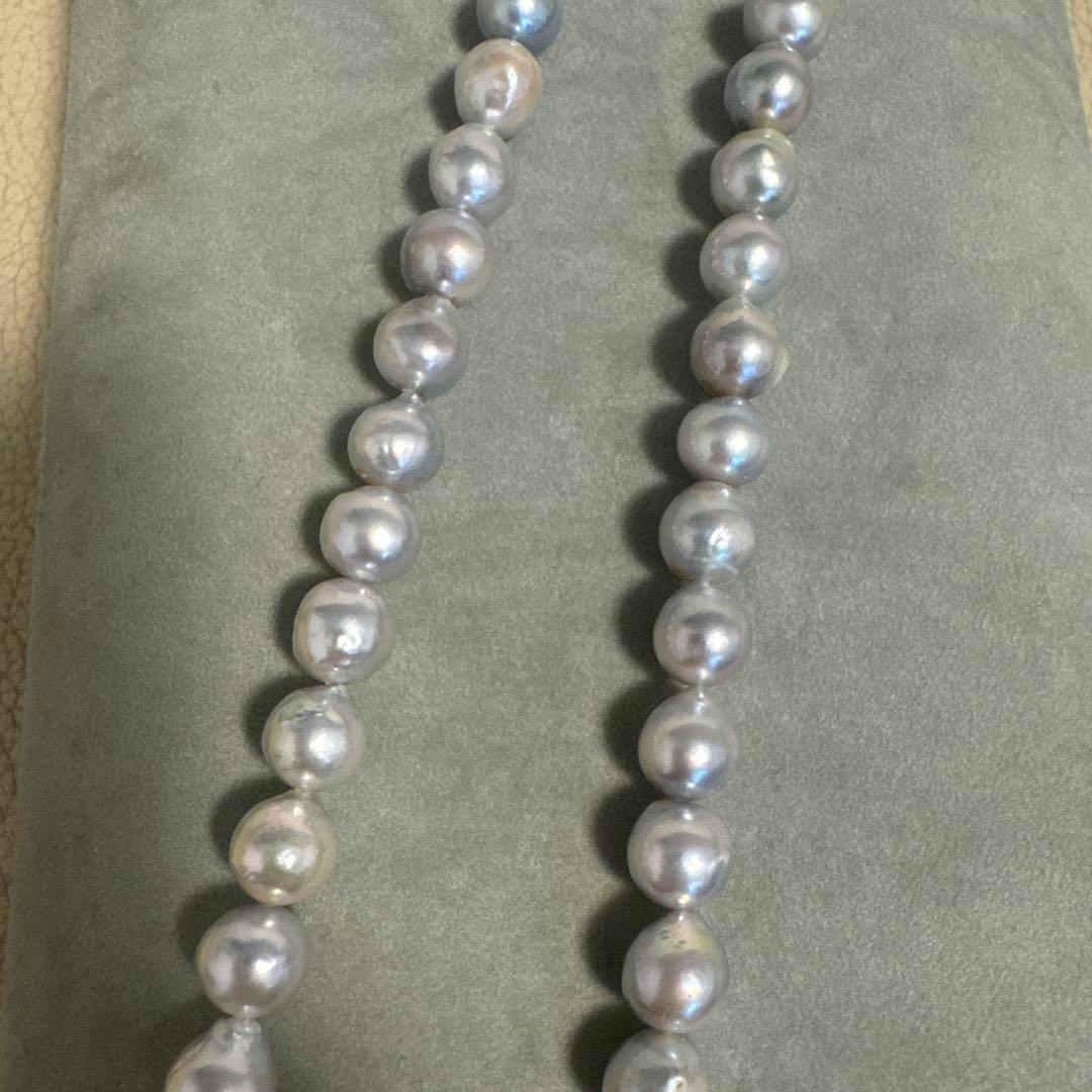 アコヤパール　ネックレス　8-8.5mm シルバーブルー系　本真珠