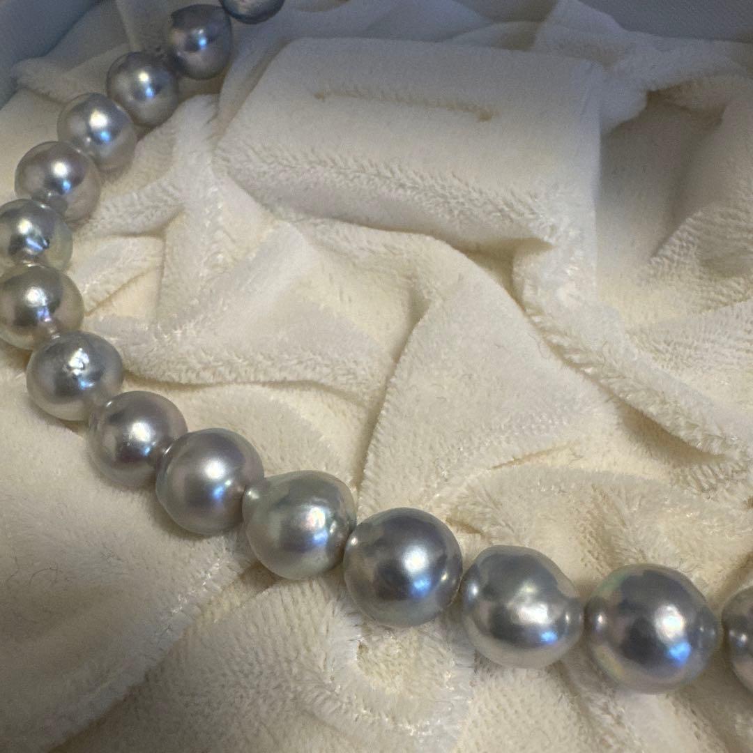 アコヤパール　ネックレス　8-8.5mm シルバーブルー系　本真珠