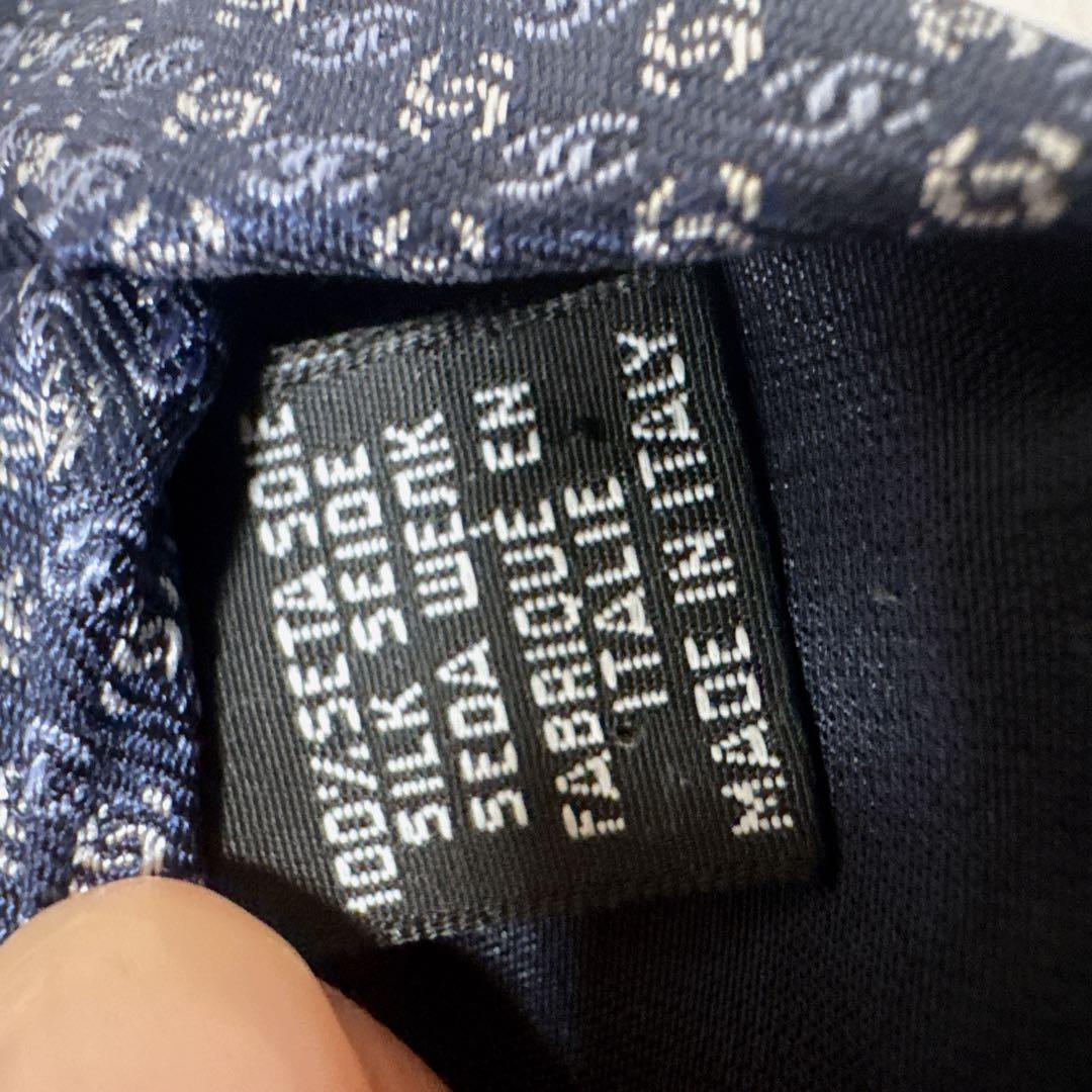 【未使用に近い】CHANEL ネクタイ ネイビー シルク　チェーン　ココマーク
