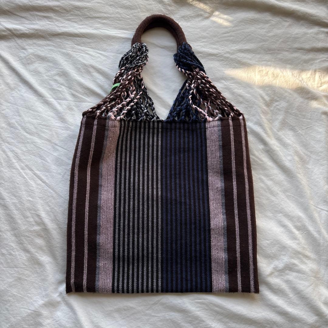 MARNIストライプハンモックバッグ