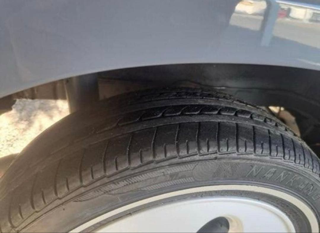 す*る様 14インチタイヤホイール中古美品155/65/14ホワイトリボン