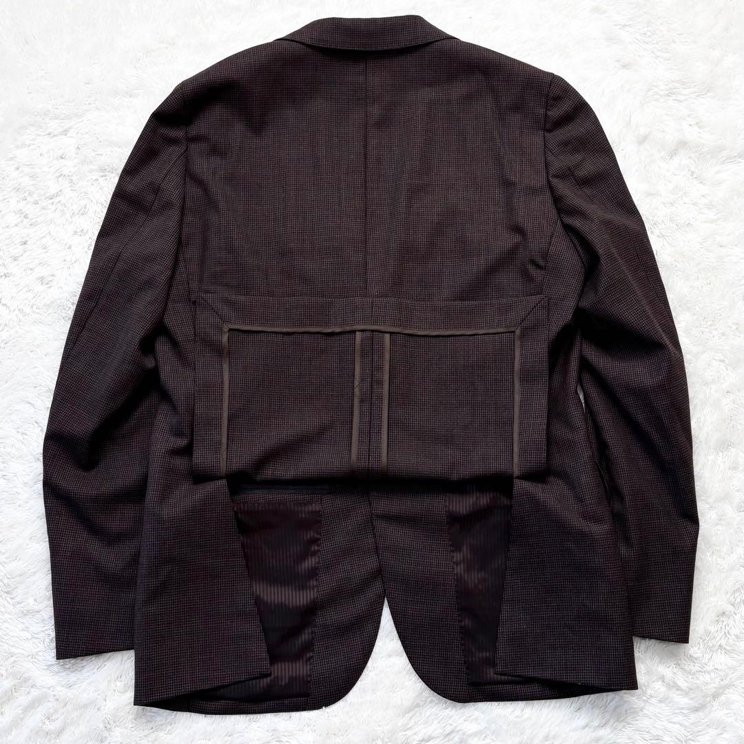 【極美品】レミュー 3ピース スーツ セットアップ 千鳥格子 ブラウン Lサイズ