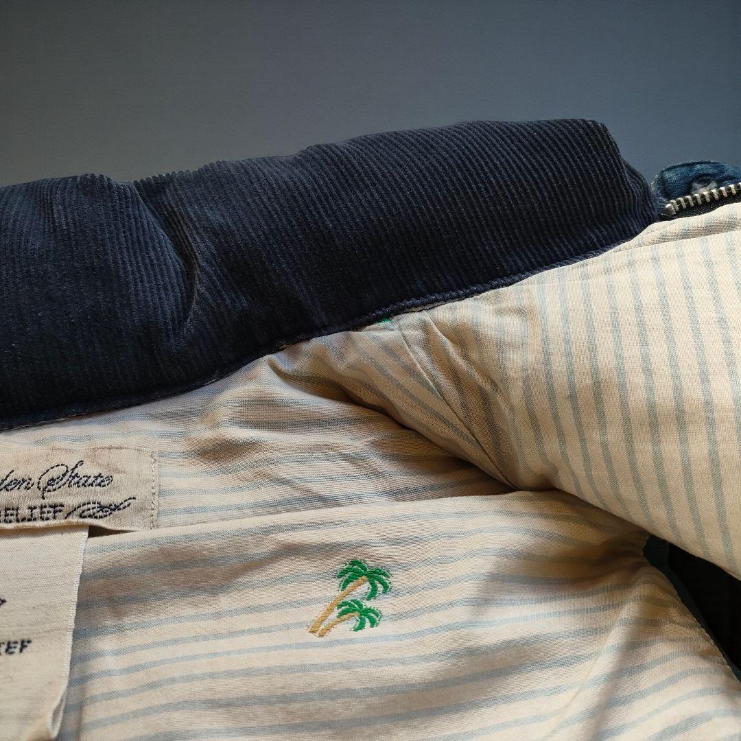 REMI RELIEF×BEAMS レミレリーフ レザー ダウンベスト メンズ