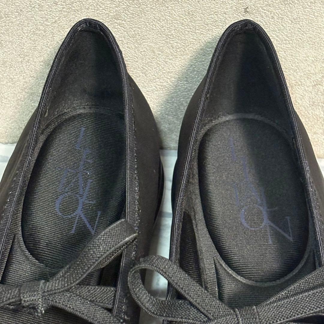 美品 ルタロン ダブルリボン バレリーナシューズ