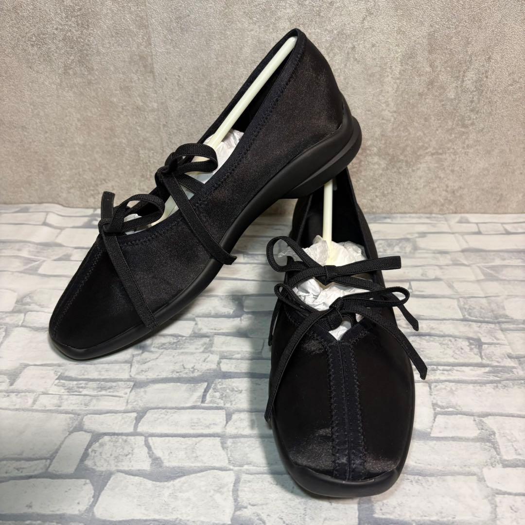 美品 ルタロン ダブルリボン バレリーナシューズ