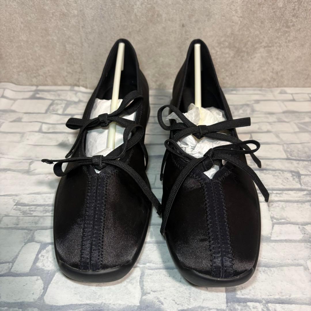 美品 ルタロン ダブルリボン バレリーナシューズ