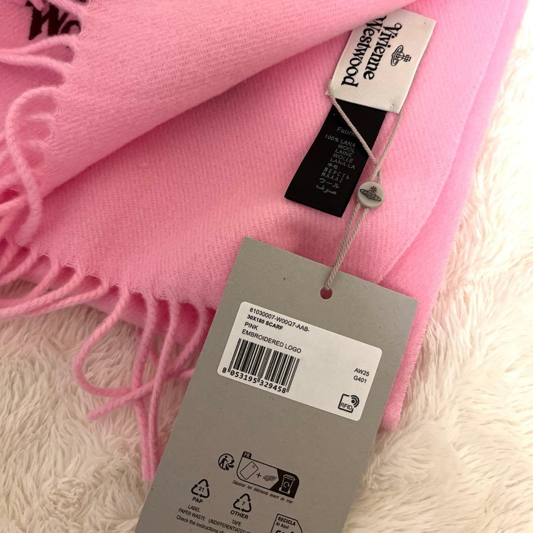 Vivienne Westwood マフラー ピンク 未使用タグ付き　ビビアン