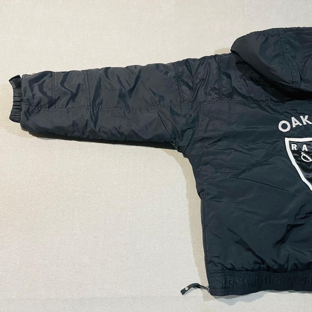 STARTER NFL オークランド・レイダース中綿アノラックパーカー着脱フード