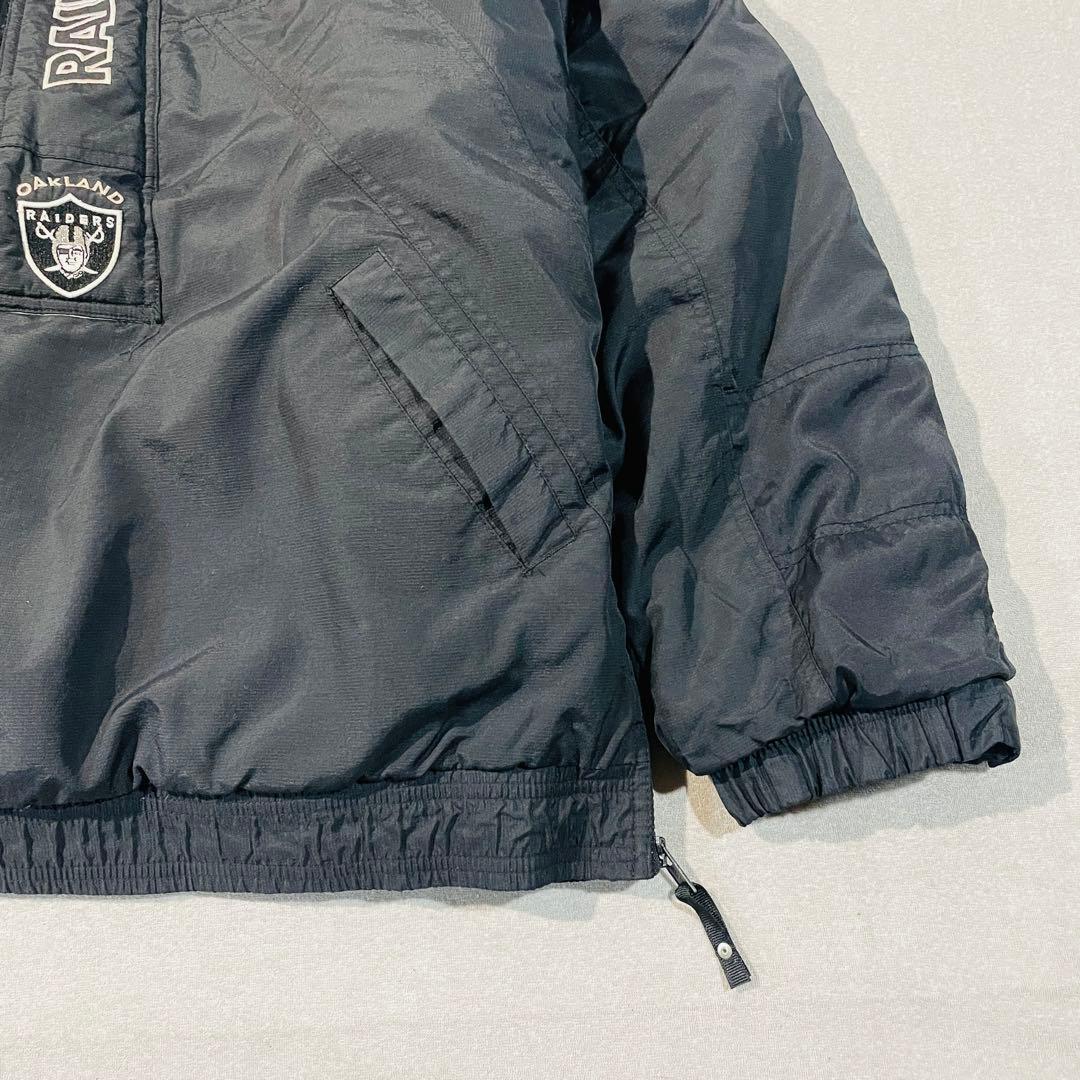 STARTER NFL オークランド・レイダース中綿アノラックパーカー着脱フード