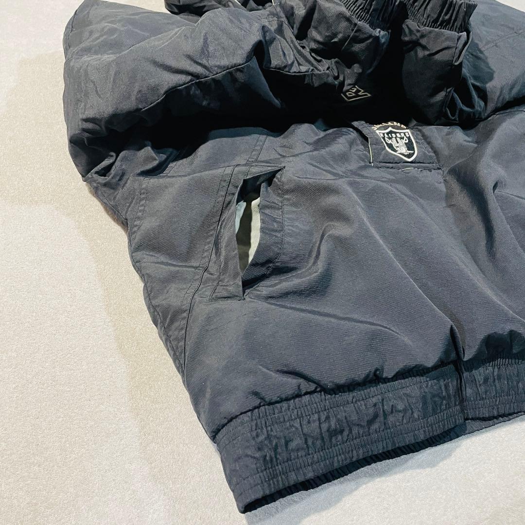 STARTER NFL オークランド・レイダース中綿アノラックパーカー着脱フード