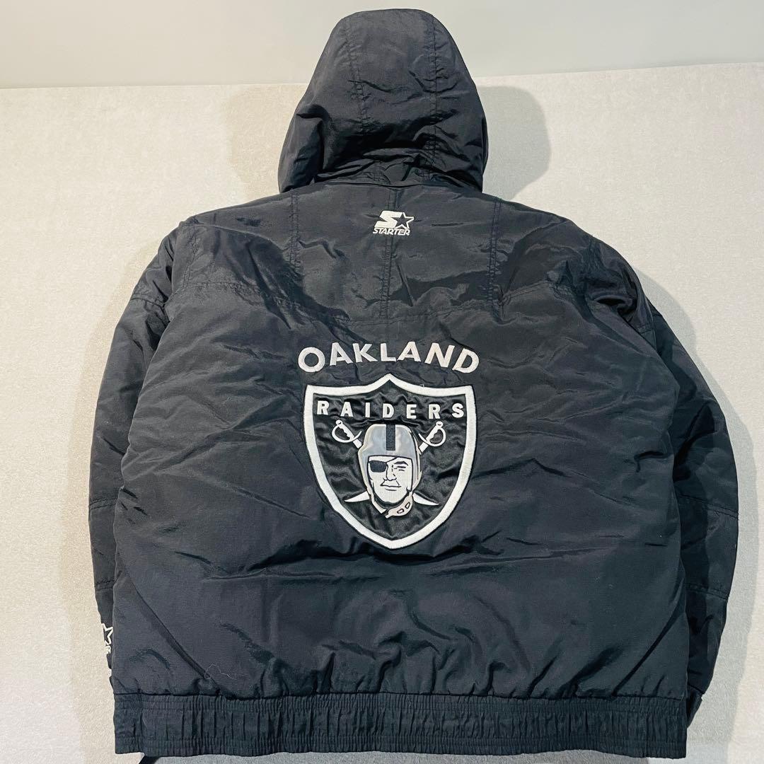 STARTER NFL オークランド・レイダース中綿アノラックパーカー着脱フード