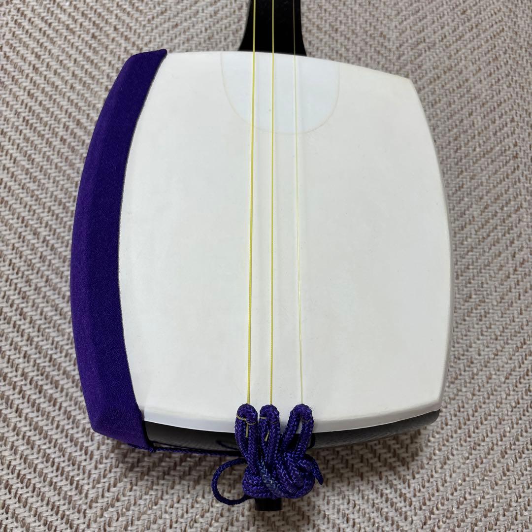 三味線本体 白紫 ケース付き