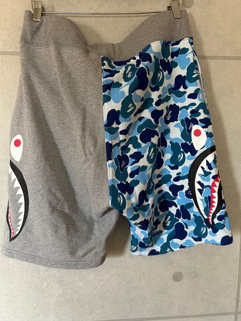 bape ape ABC camo side シャーク スウェットハーフパンツ