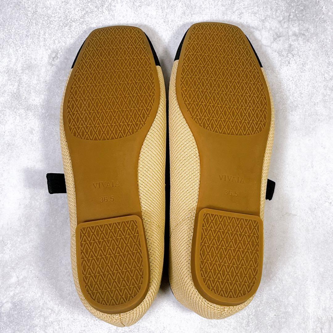 ☆美品☆【ビバイア】メリージェーン (36.5) フラットシューズ スクエアトゥ