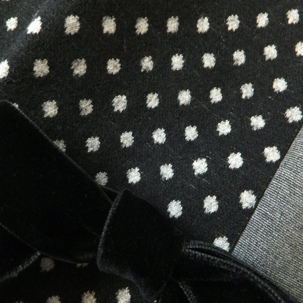 ◆レリアン◆美品◆レーヨンポンチ×ドットジャガード◆異素材フレアワンピース