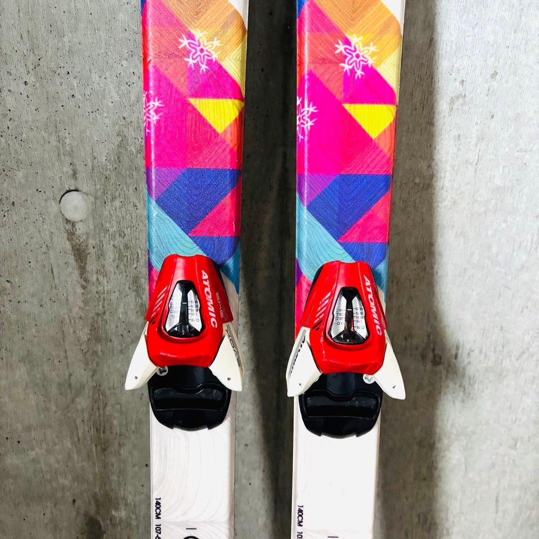 【美品☆】4点セット ATOMIC スキー板セット 140cm 送料無料！