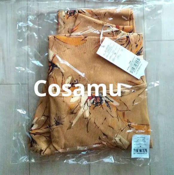 【SUKALA】リブBigフラワープリント レギンス Ｍ