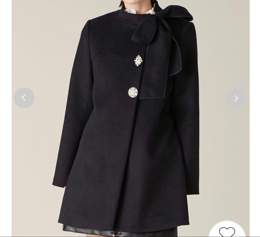 リリーブラウン Aラインビジューリボンコート