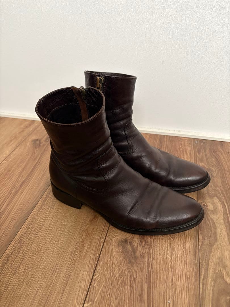 ブッテロ　BUTTERO サイドジップブーツ茶　サイズ40 B825 【箱付】