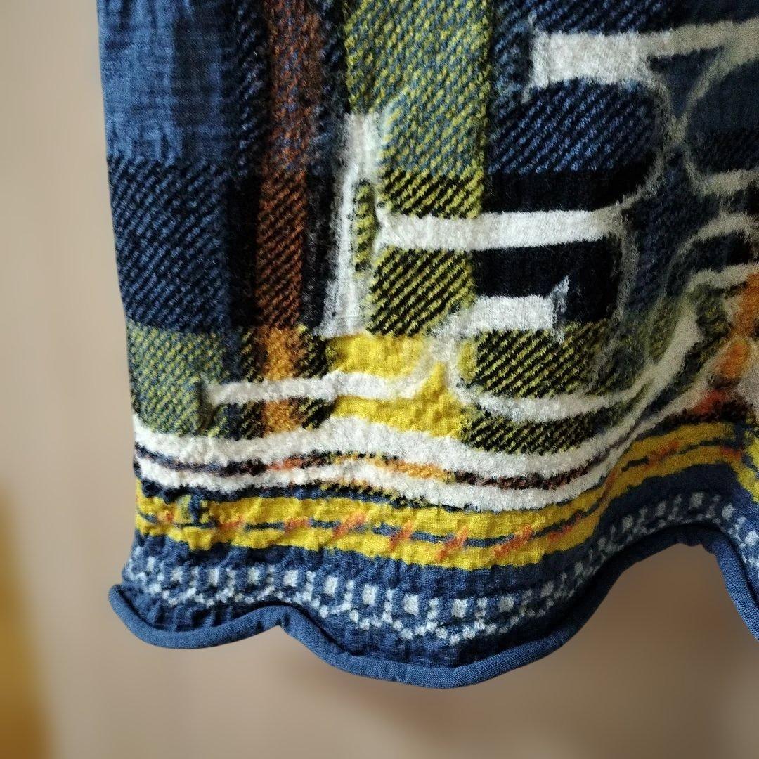 kapital キャピタル 縮絨ウールマフラー ストール チェック 大判