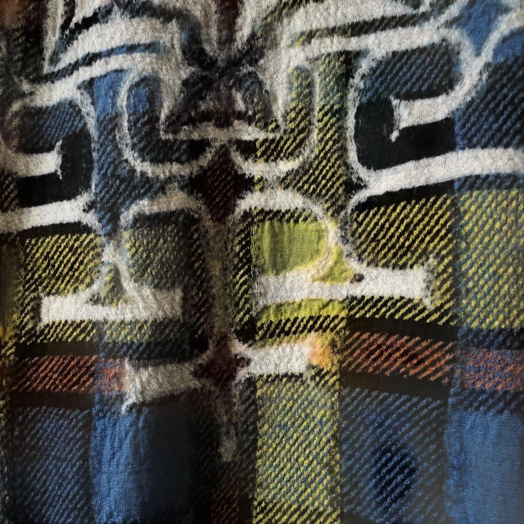 kapital キャピタル 縮絨ウールマフラー ストール チェック 大判