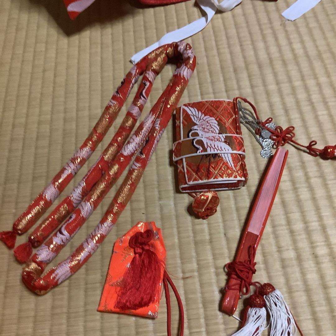 七五三7歳　フルセット　帯幅18センチ　草履21センチ　鶴舞う縁起のいいセット