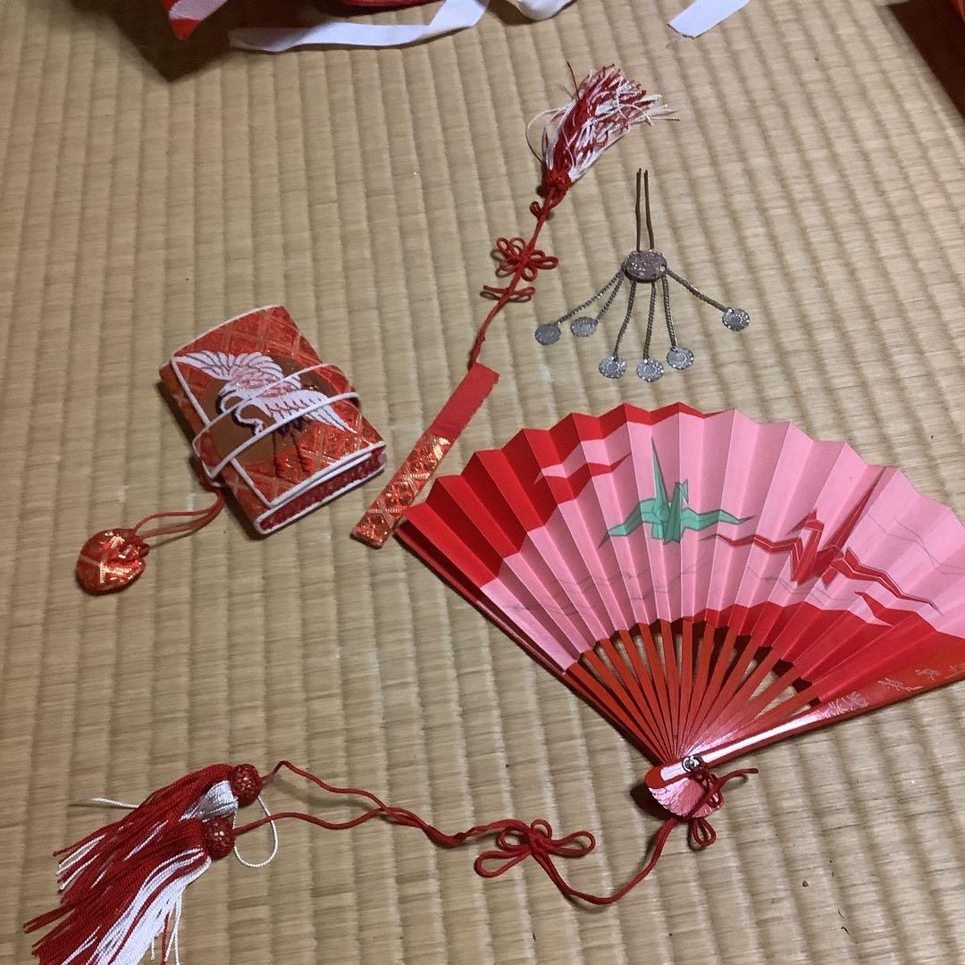 七五三7歳　フルセット　帯幅18センチ　草履21センチ　鶴舞う縁起のいいセット