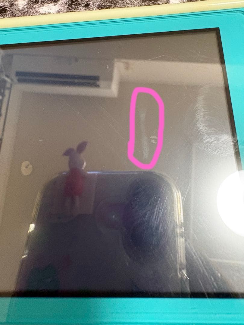 スイッチライト　ジャンク品　ターコイズ　あつ森カバー付き　本体のみ