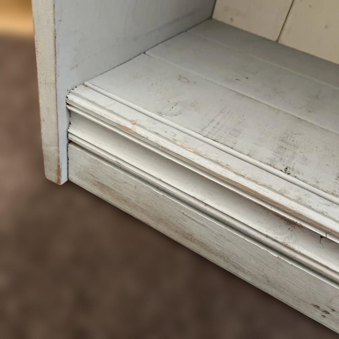 最終価格！アンティーク風に作ったブルーグレーの棚