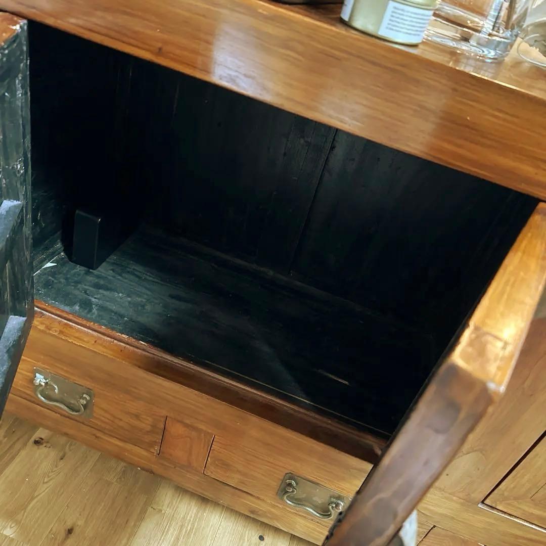 アンティーク木製アジアンスタイル収納キャビネット