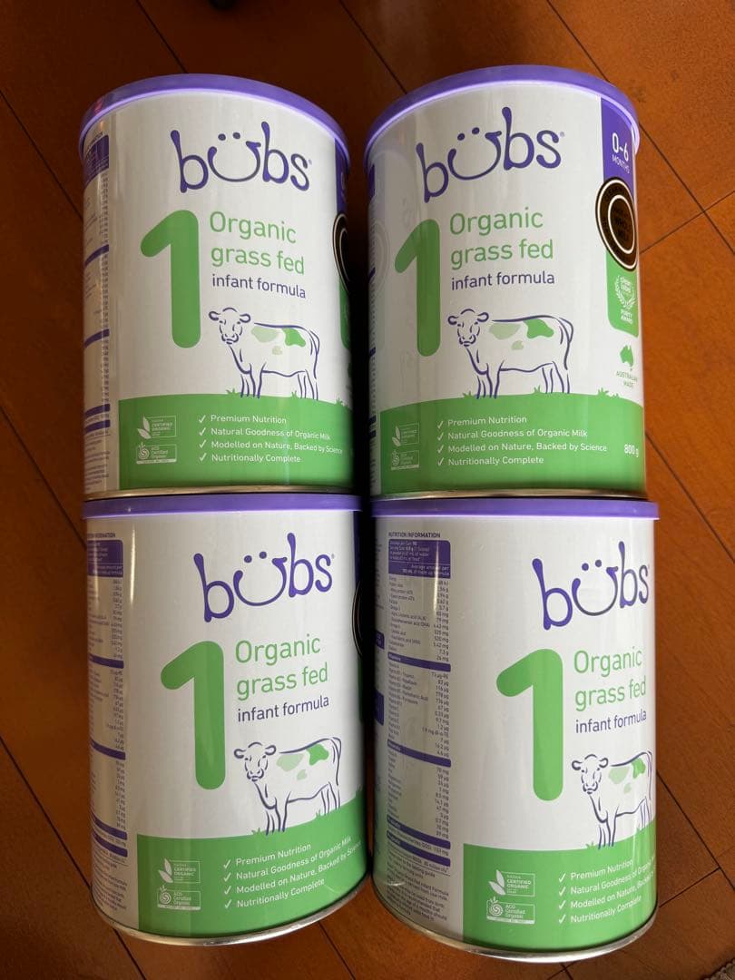 【新品未開封】Bubs（バブズ）オーガニック粉ミルクステップ1大缶800g 4缶