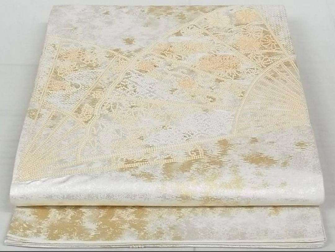 振袖 フルセット6点サイズM〜L正絹　扇面吉花鳥　売り切り終了