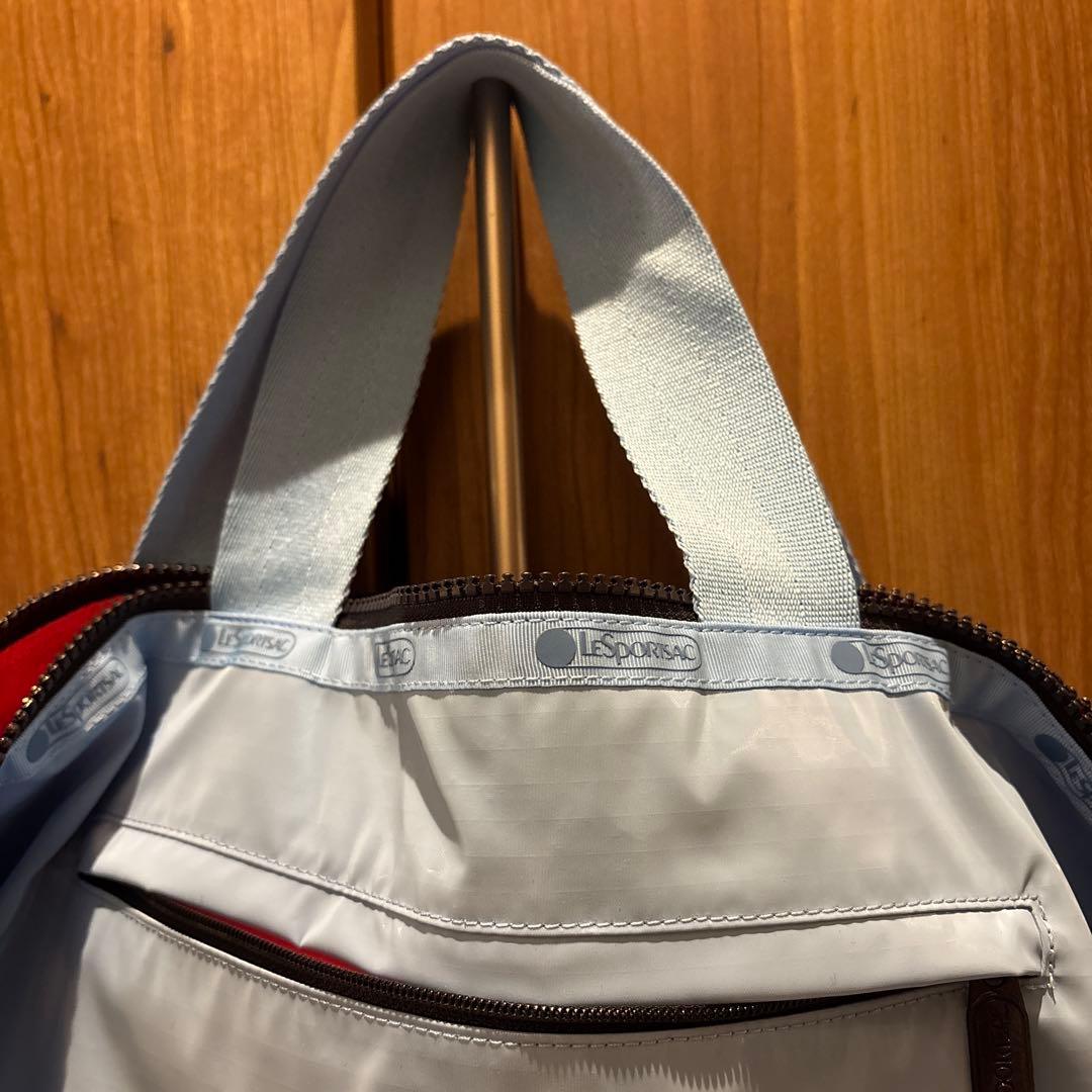 レスポートサック　ひとりっぷ　コラボ　ヒョウガ　ライトブルー ハンドバッグ