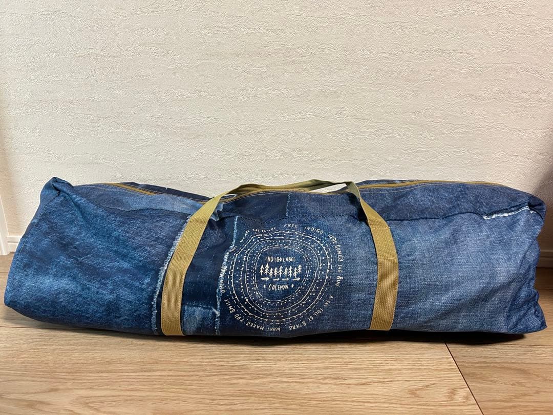コールマン　インディゴレーベル　デニム柄　タープ