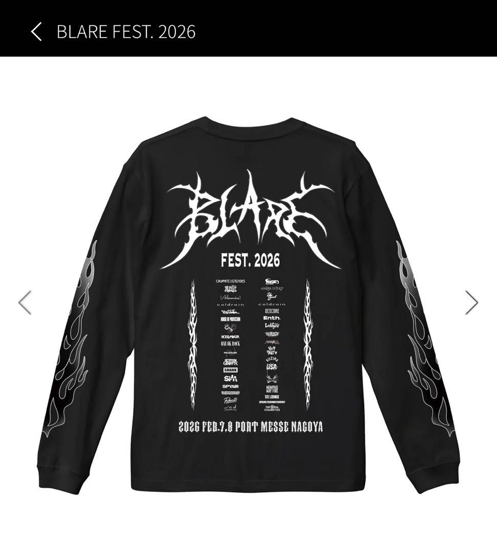 BLARE FEST ブレアフェス 2026 ロンT XLサイズ