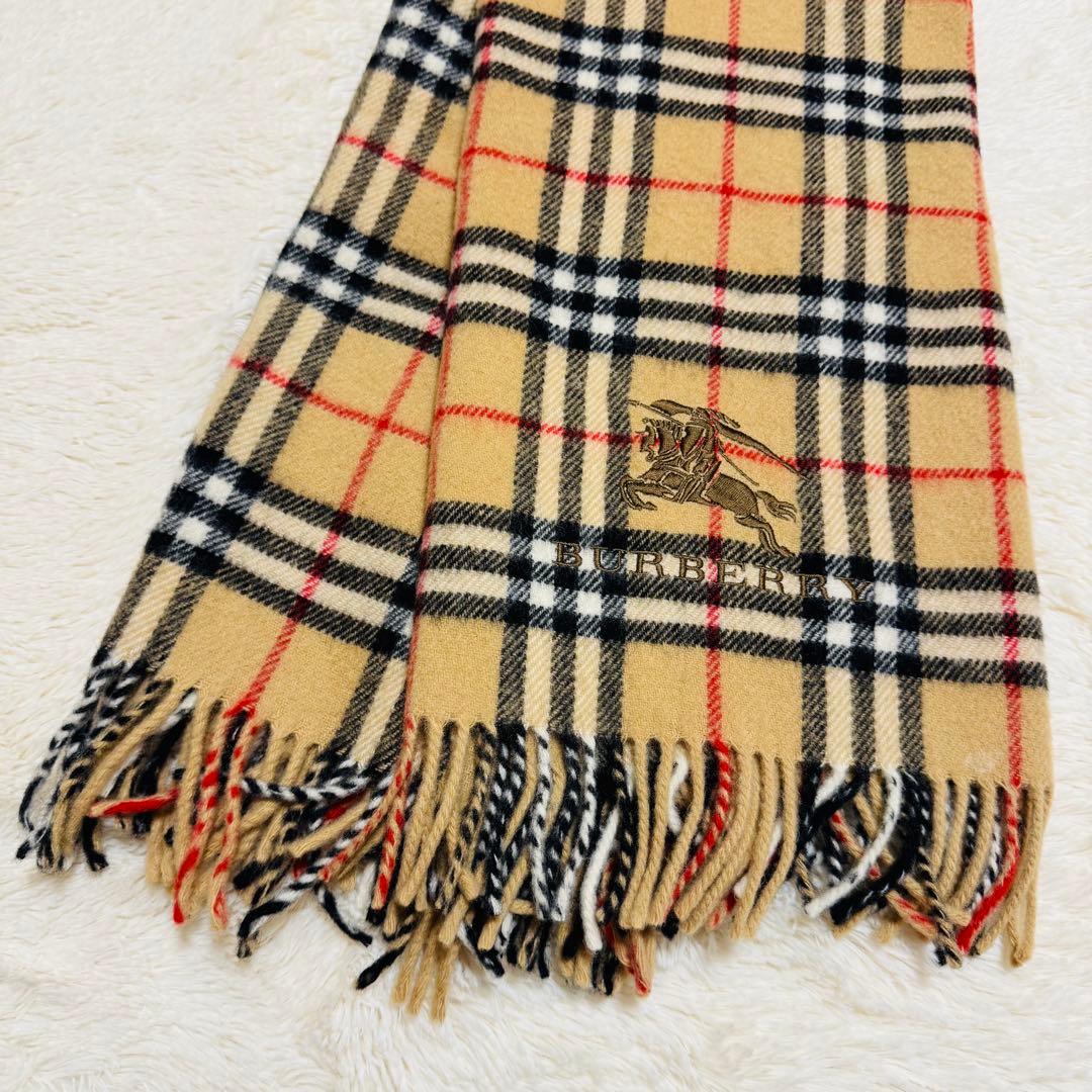 バーバリーロンドン 大判 ストール マフラー ひざ掛け ノバチェック ウール