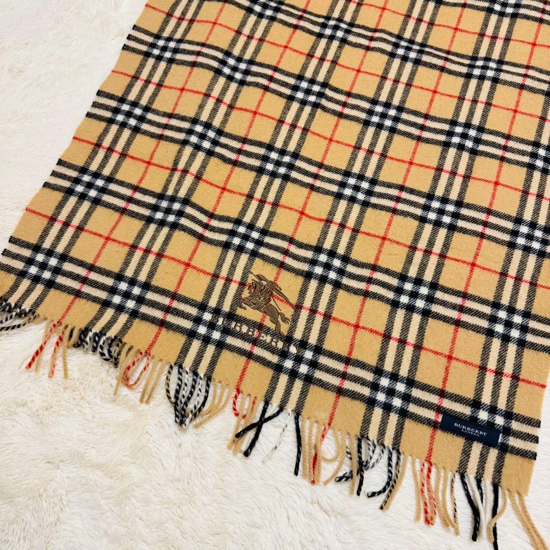 バーバリーロンドン 大判 ストール マフラー ひざ掛け ノバチェック ウール