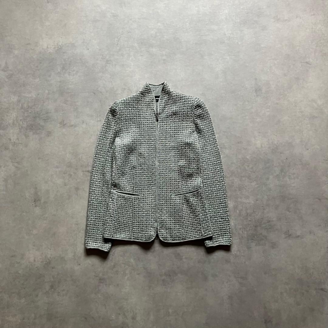 ジャケット・アウター 00s giorgio armani rayon knit zip jacket
