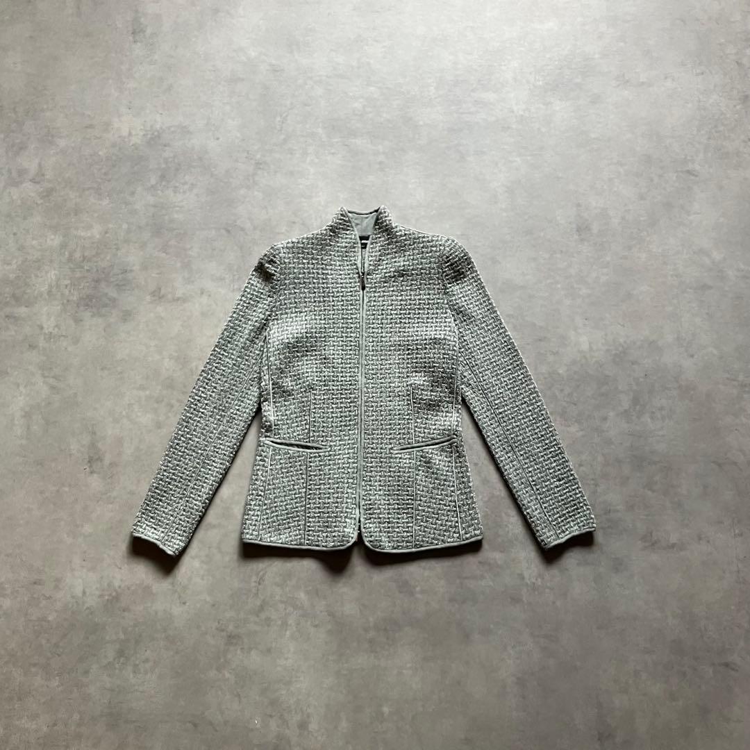 ジャケット・アウター 00s giorgio armani rayon knit zip jacket