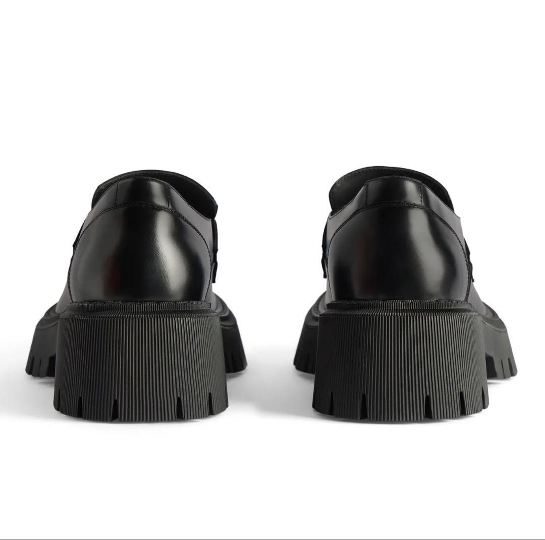 BALENCIAGA 23FWブラック カーフスキン　チャンキーローファー厚底