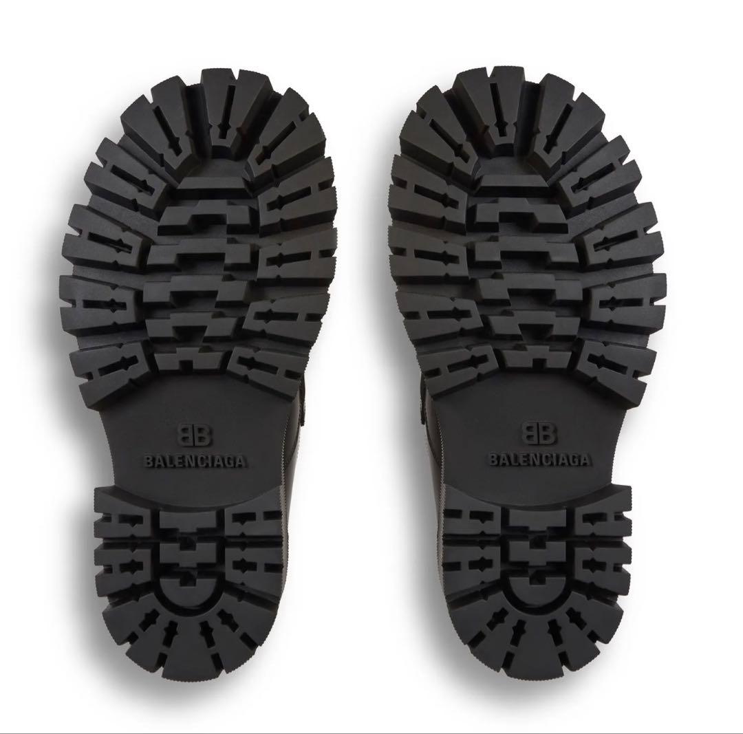 BALENCIAGA 23FWブラック カーフスキン　チャンキーローファー厚底