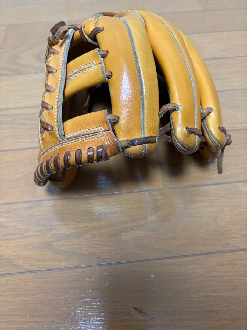 硬式野球グローブ オレンジ色 レザー