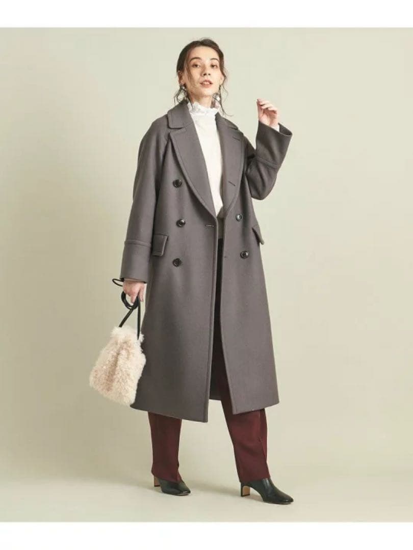 【定番ロングコート】HAMILTON AMBSWOOLダブルブレストロングコート