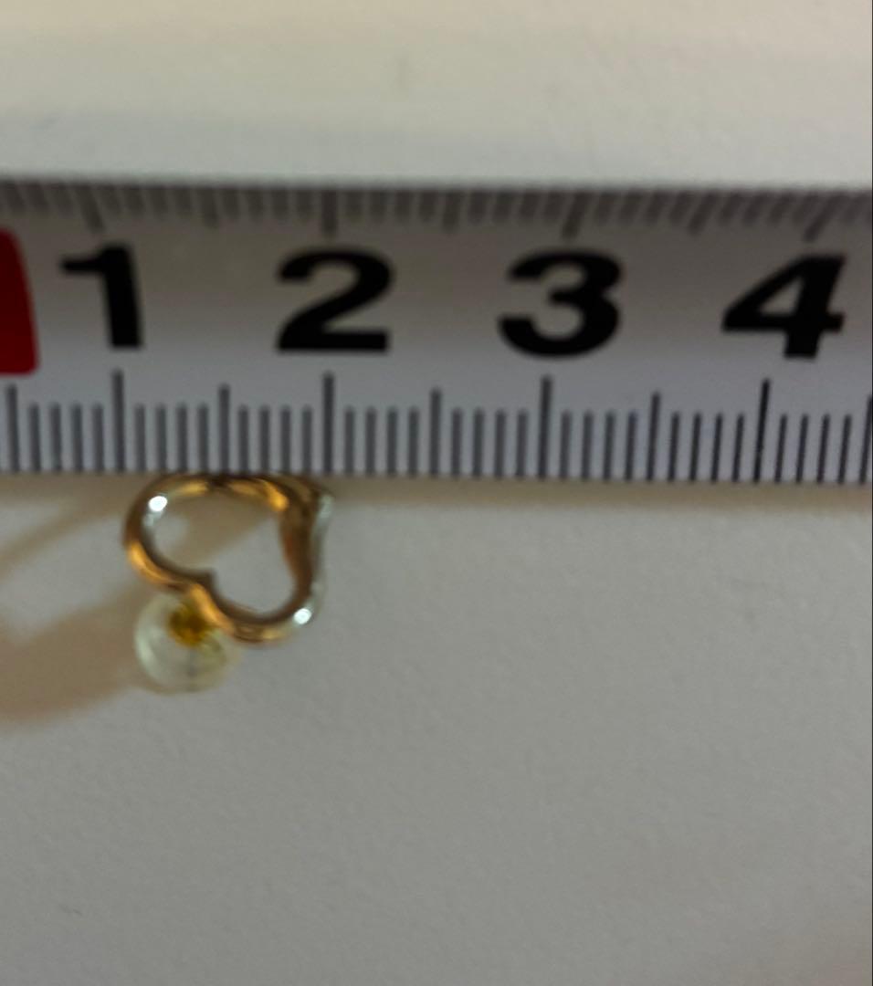 K18 ピアスハート型