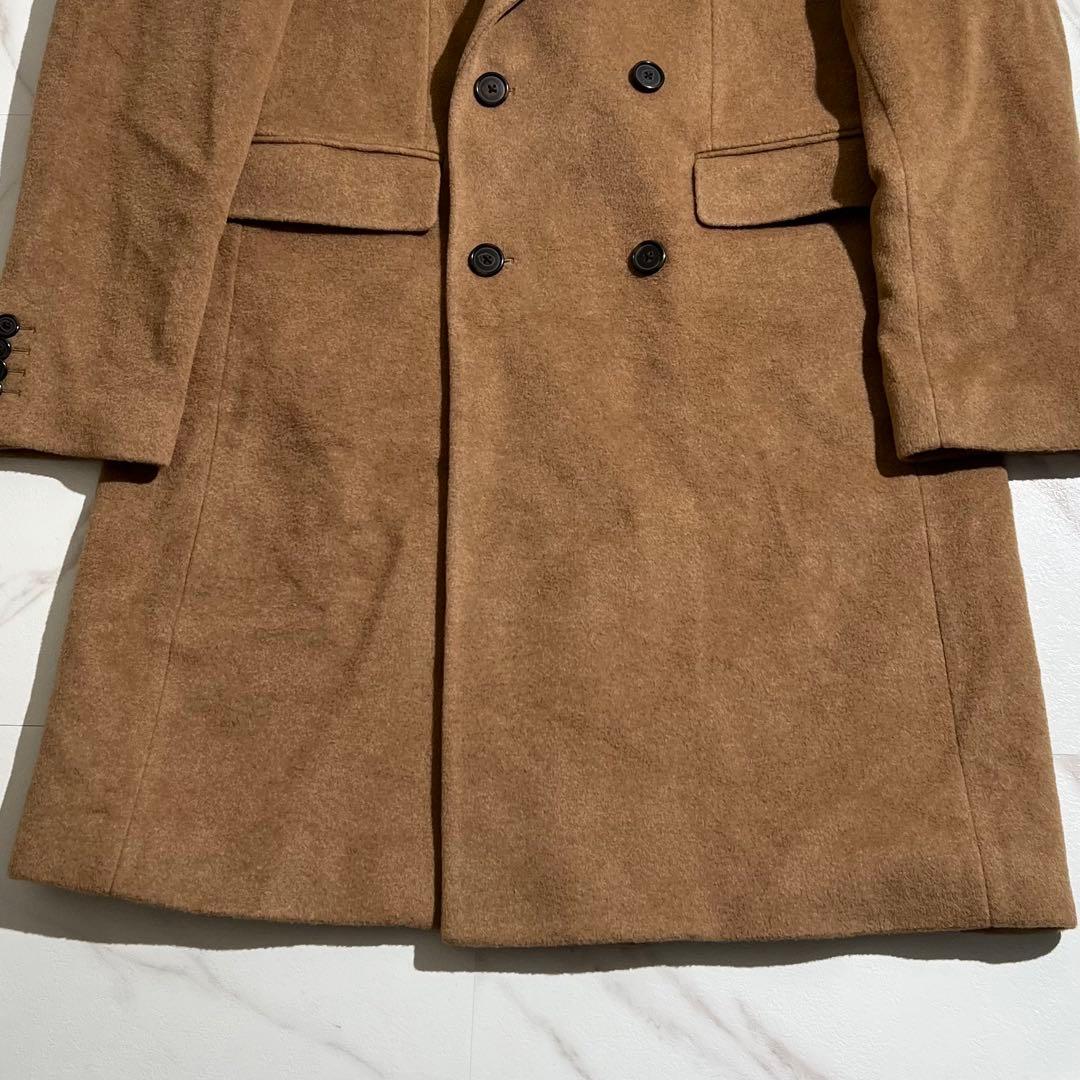 入手困難✨ ダブルブレスト チェスターコート キャメルヘアー カシミヤ素材 茶色