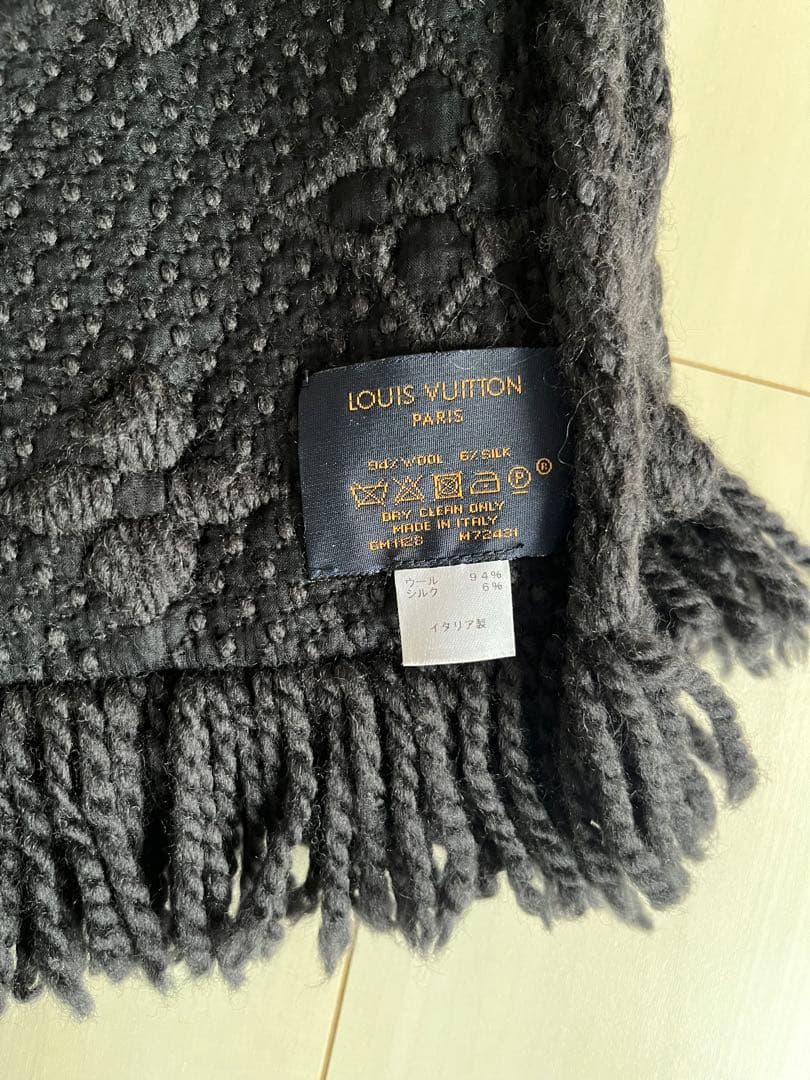 【値下げ可】LOUIS VUITTON ブラック マフラー
