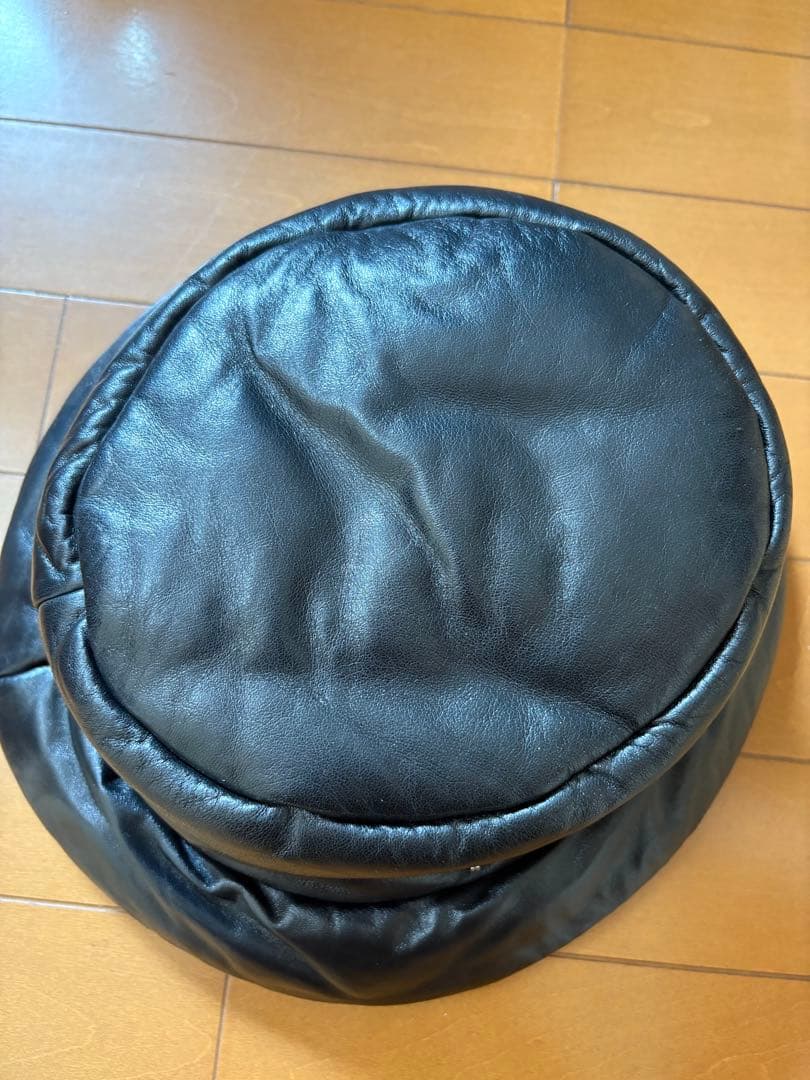 美品☆【PRADA】レザー バケット ハット L