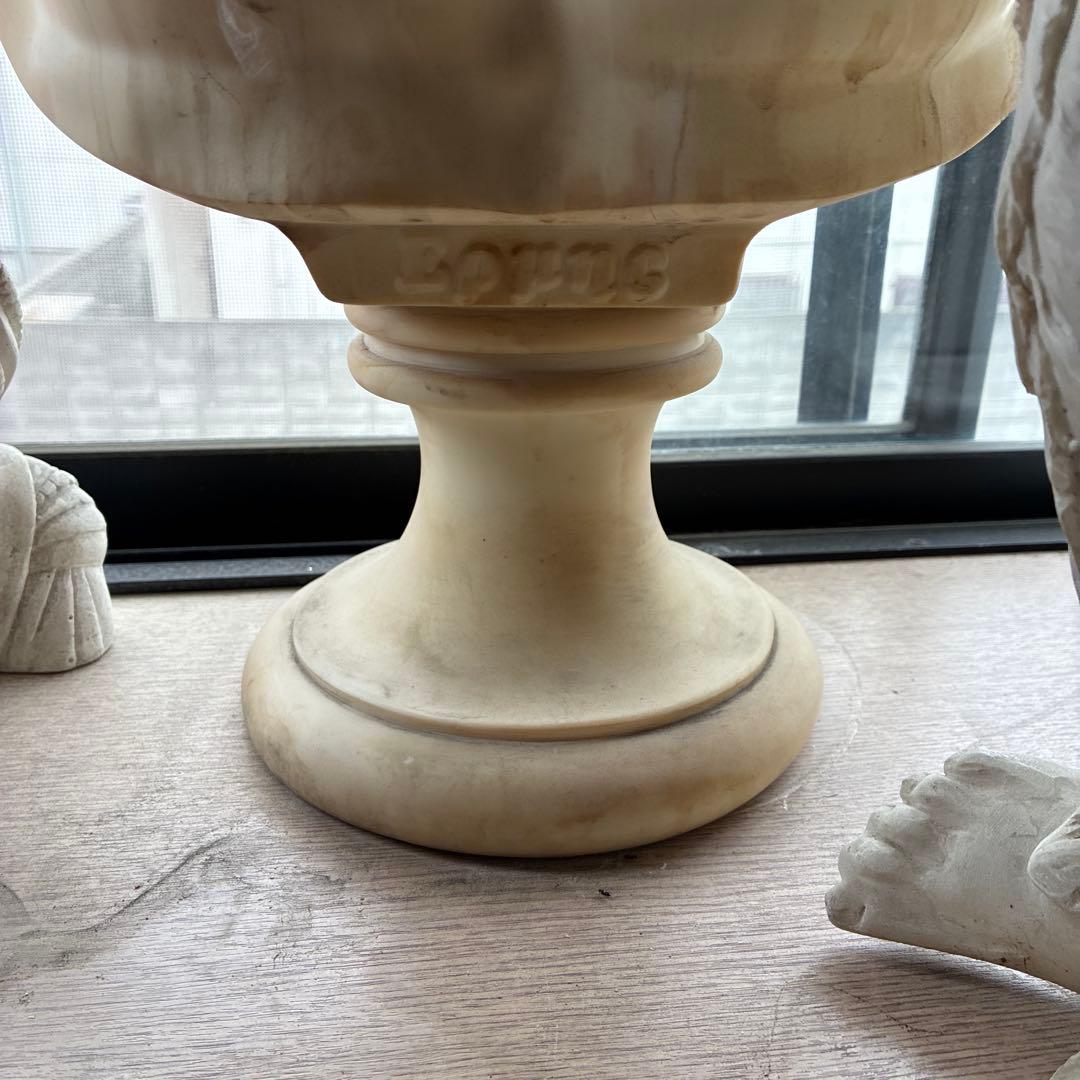 特大@めちゃ重い古典的男性胸像 大理石製