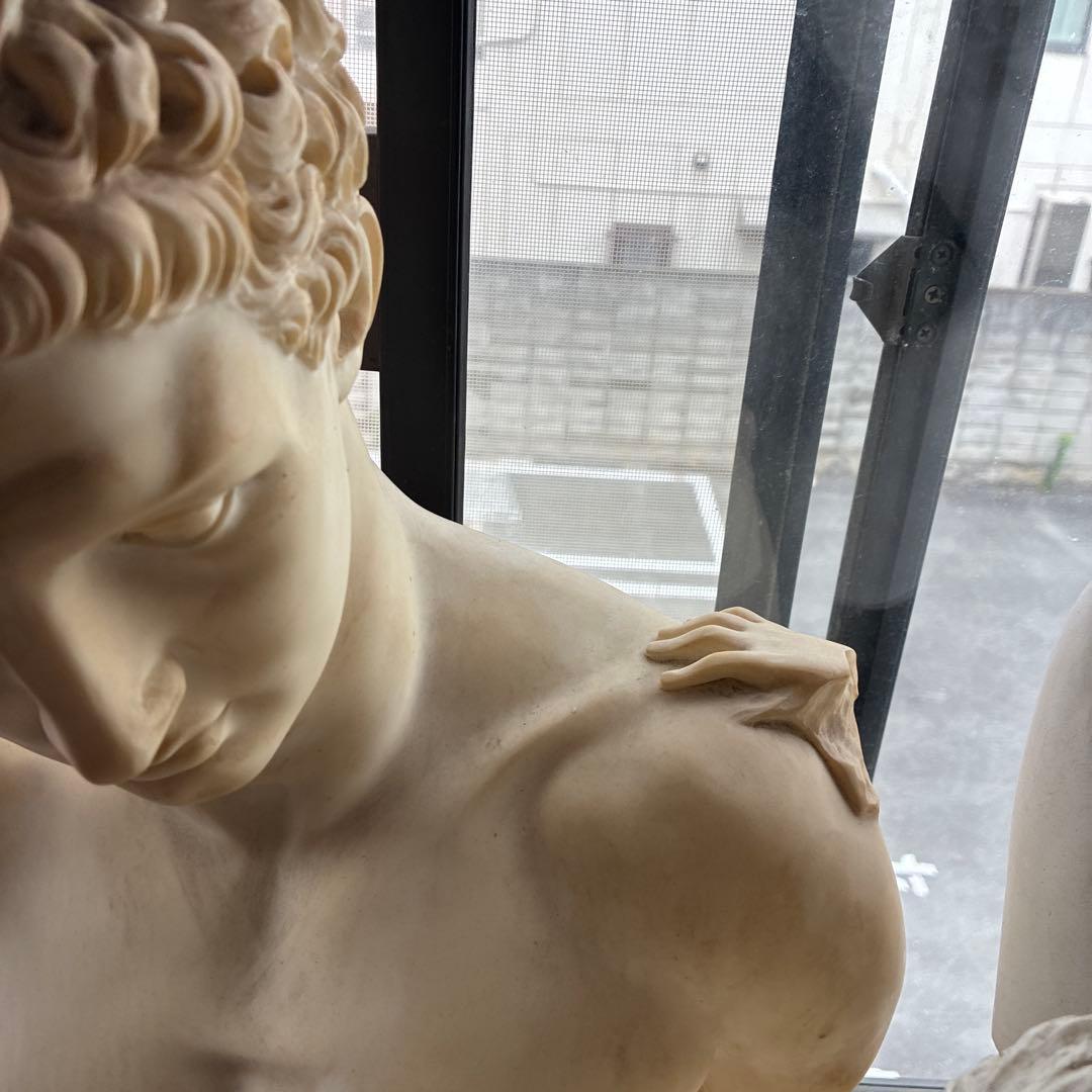 特大@めちゃ重い古典的男性胸像 大理石製