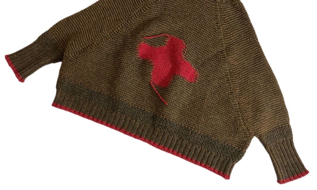 KAPITAL キャピタル バック クロス ライナー ニット ポンチョ